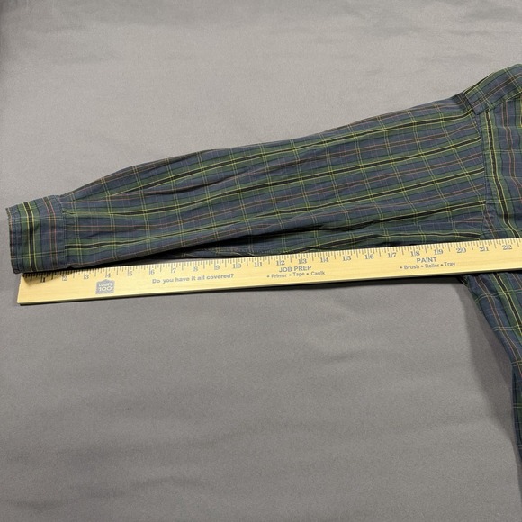 Ralph Lauren M Big Shirt Mens Green Plaid Vintage Cotton Oxford Button Down - Picture 8 of 8